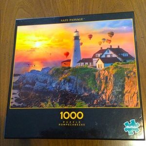 🧩 Safe Passage Lighthouse 1000 pc Buffalo Games Puzzle COMPLETE